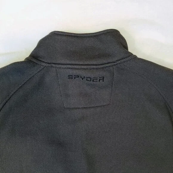 SPYDER Constant Full-Zip Jacket M Men's Sweater Fleece Gray Black - Picture 8 of 9